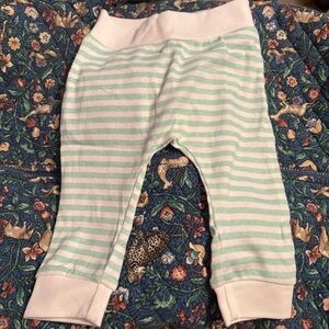 Striped Baby Pants in Mint and White